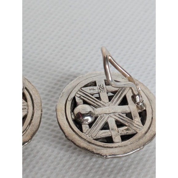 John Hardy Woven Sterling Clip Earrings - Picture 5 of 6